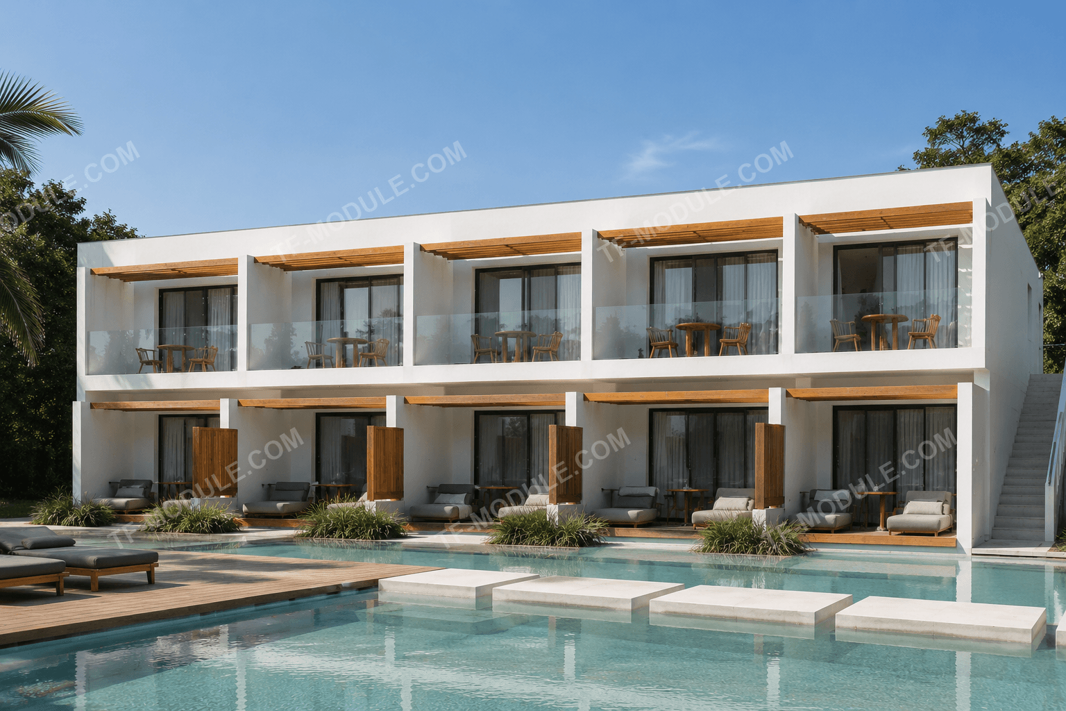 TF Hotel One — фасад с бассейном